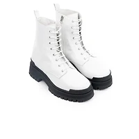 Langport White Leather/ Sole