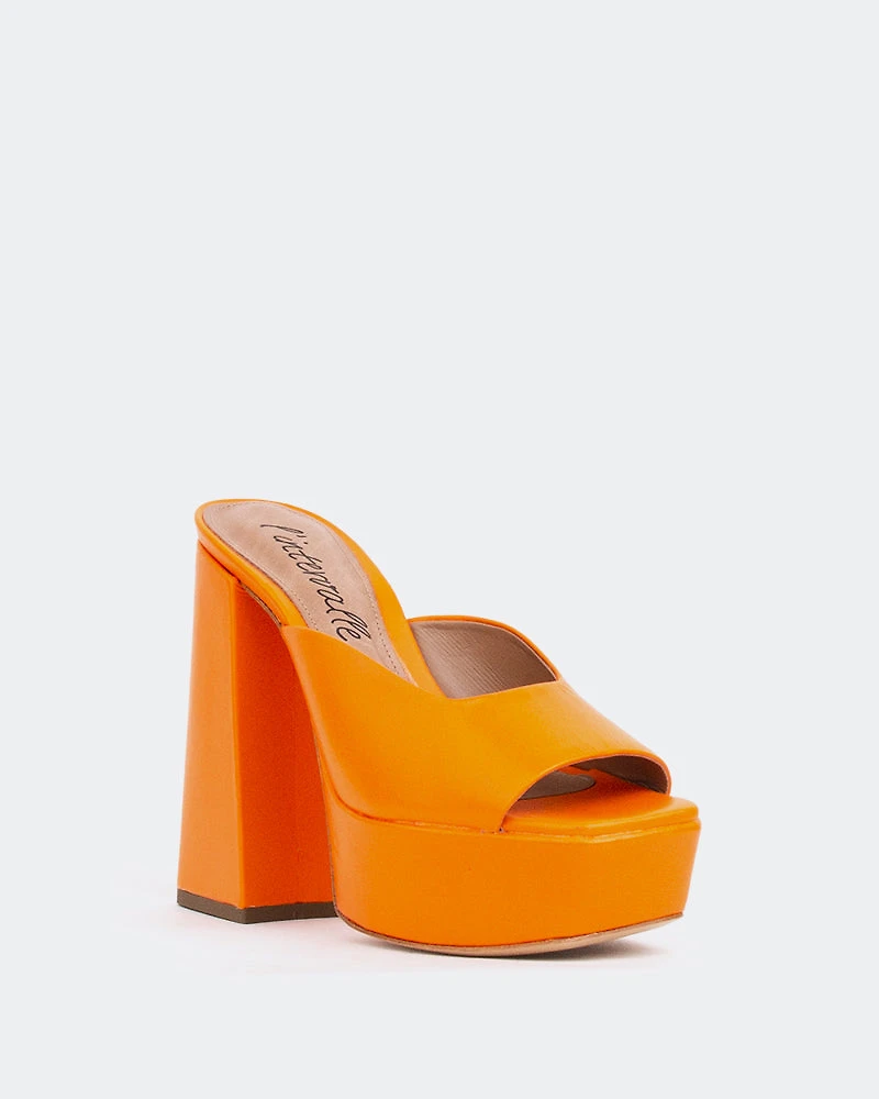Asador, Orange Leather/Cuir