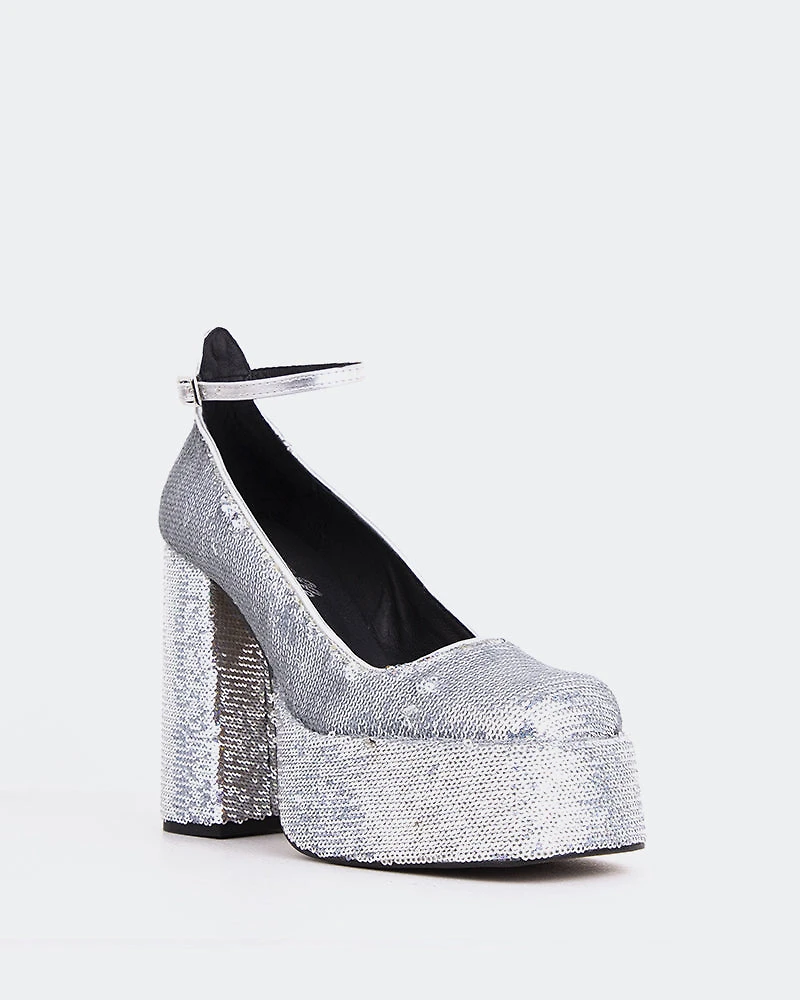 Blonde Silver Sequins