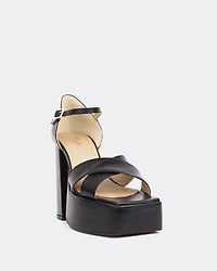 Damon Black Leather/Cuir Noir