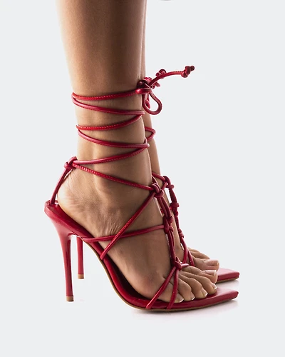 Farida Red Leather
