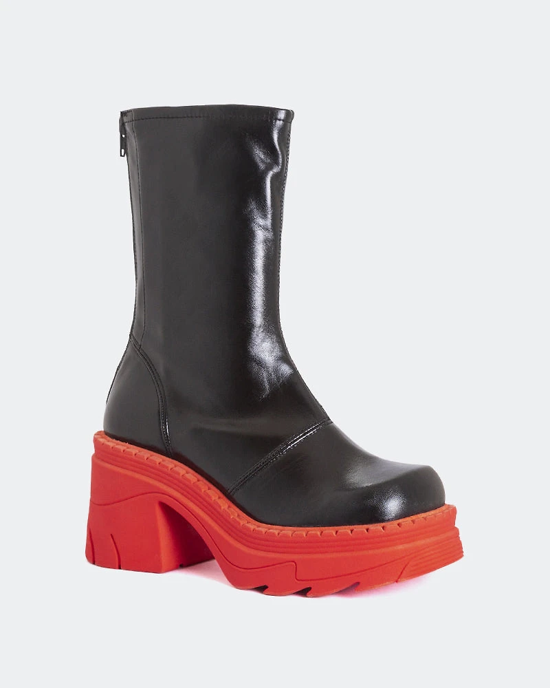 Grover Black Leather Red Sole