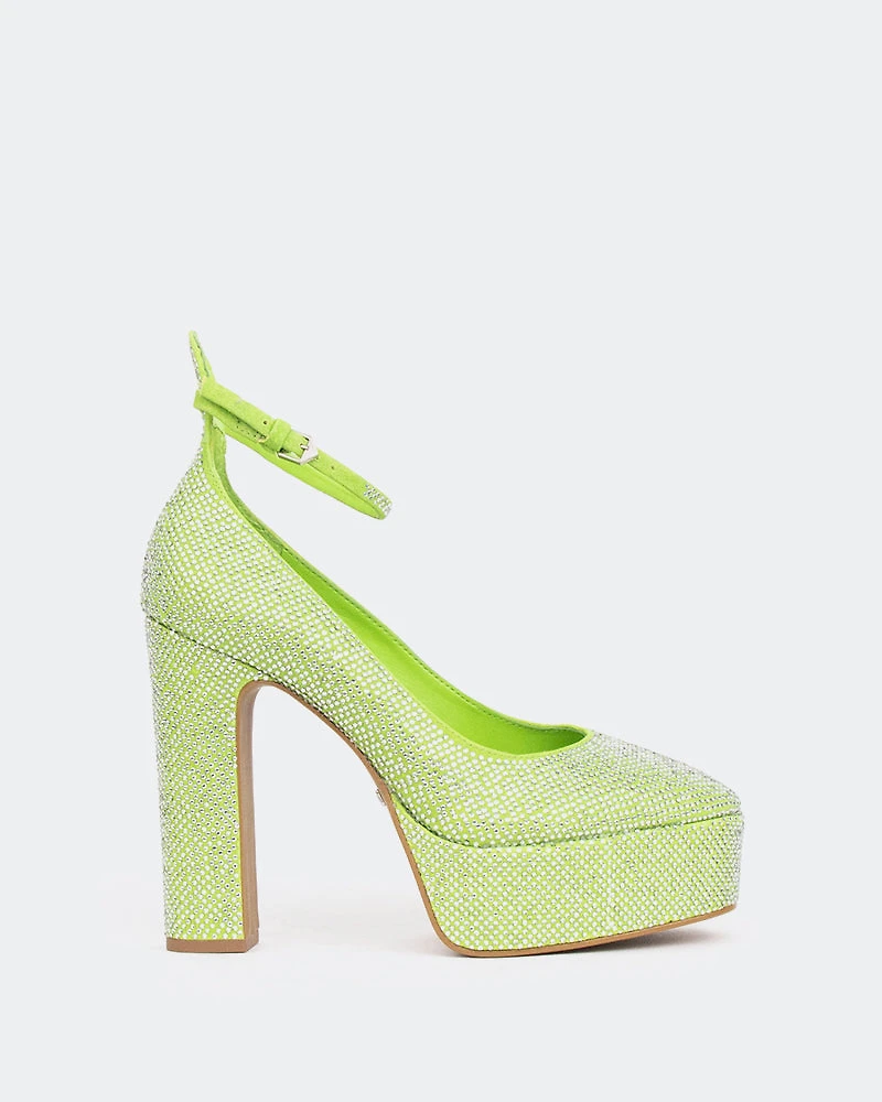 Jayne, Green Suede/Suède Vert