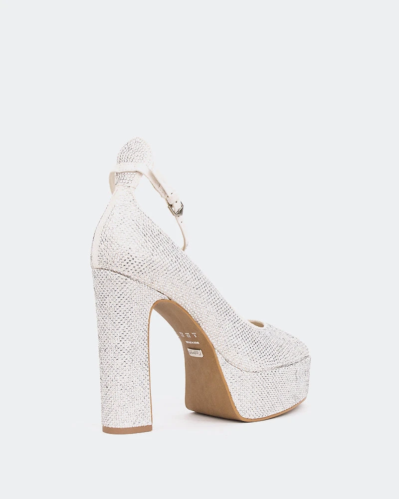 Jayne, Off White Suede/Suède Blanc cassé
