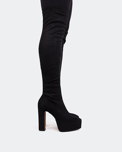 Kalaf Black Suede Stretch