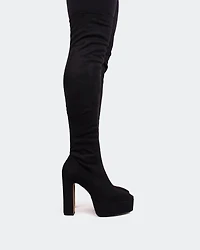 Kalaf Black Suede Stretch