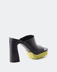 Libra Black Yellow Leather
