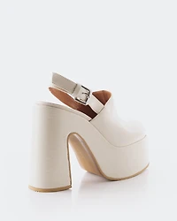 Machai Off White Leather