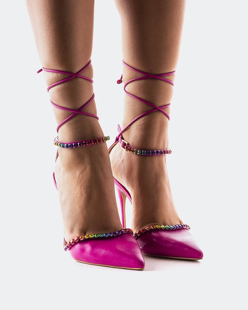 Matina Fuchsia Leather