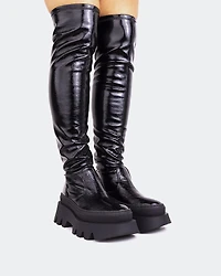 Moncton Black Naplack Stretch