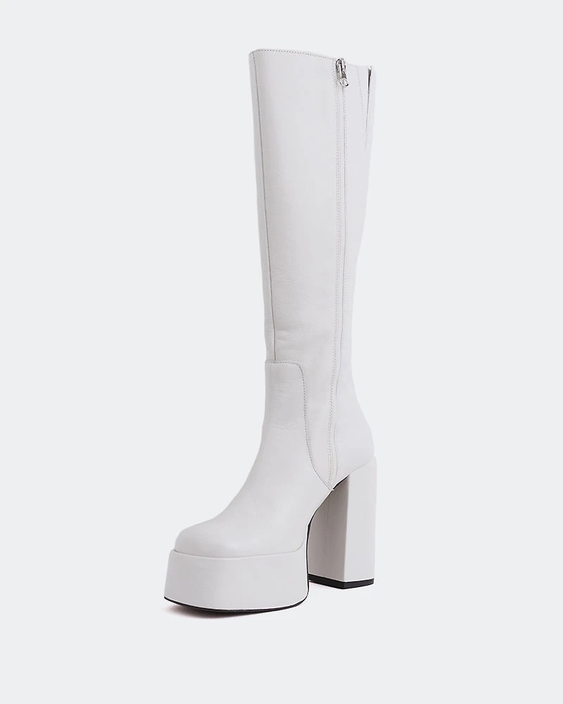 Parloir White Leather