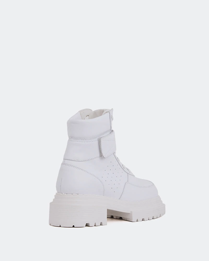 Peline White Leather