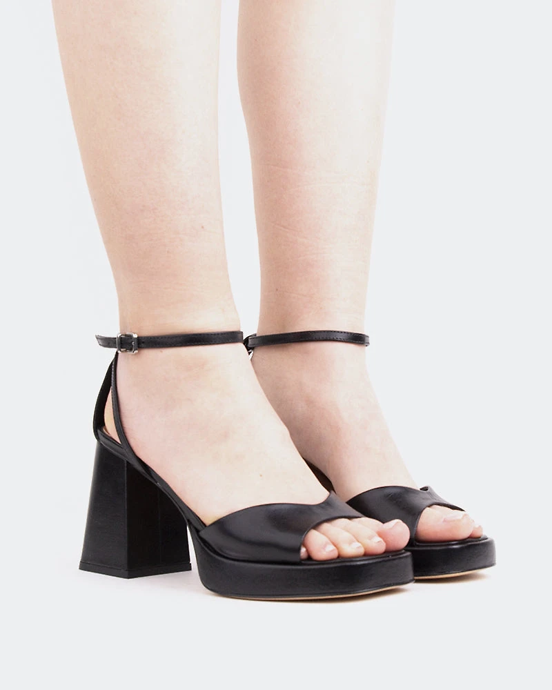Pujol, Black Leather/Cuir Noir