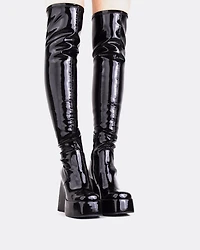 Sonny Black Patent Stretch