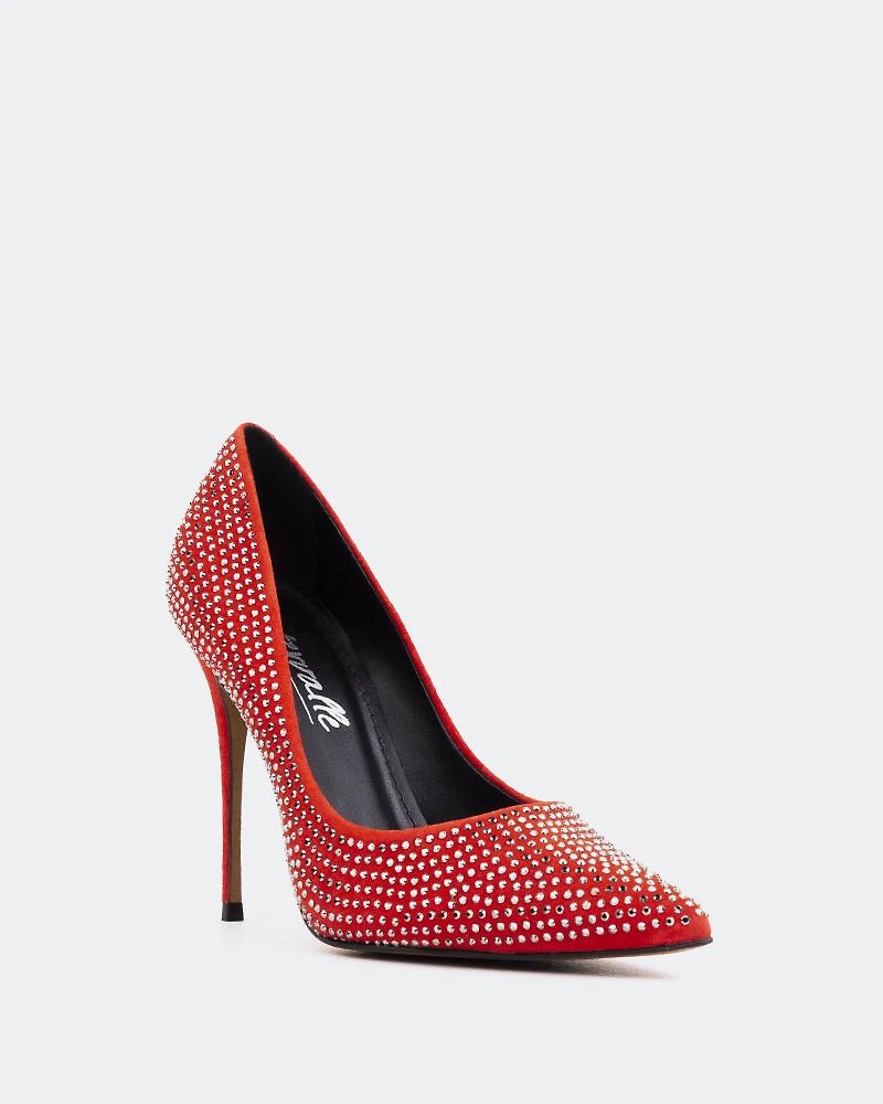 Trisha Red Suede