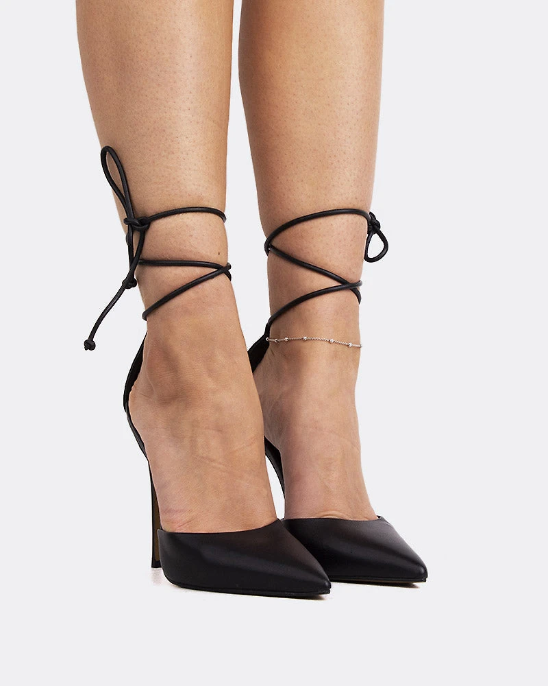 Tracy, Black Leather/Cuir Noir