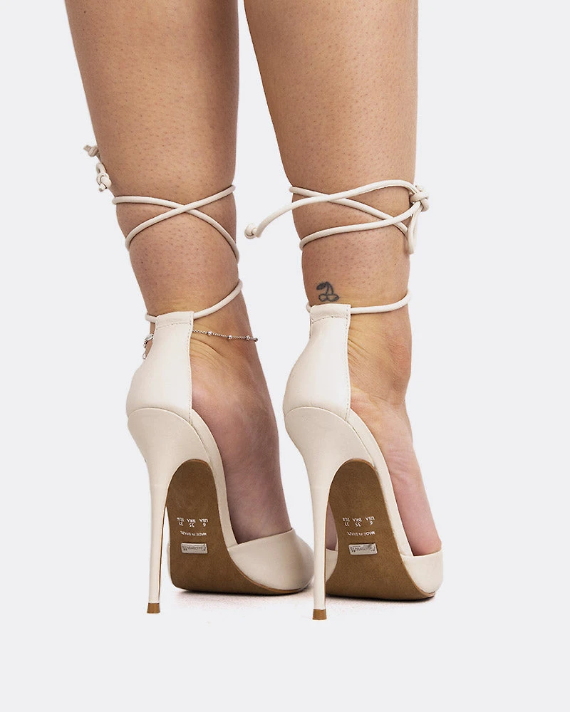 Tracy, Off White Leather/Cur Blanc Cassé