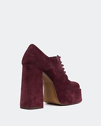 Ursuline Burgundy Suede