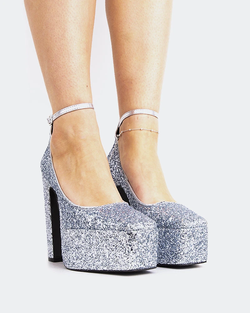 Zetta Silver Glitter