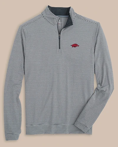 Arkansas Razorbacks Cruiser Micro-Stripe Heather Quarter Zip