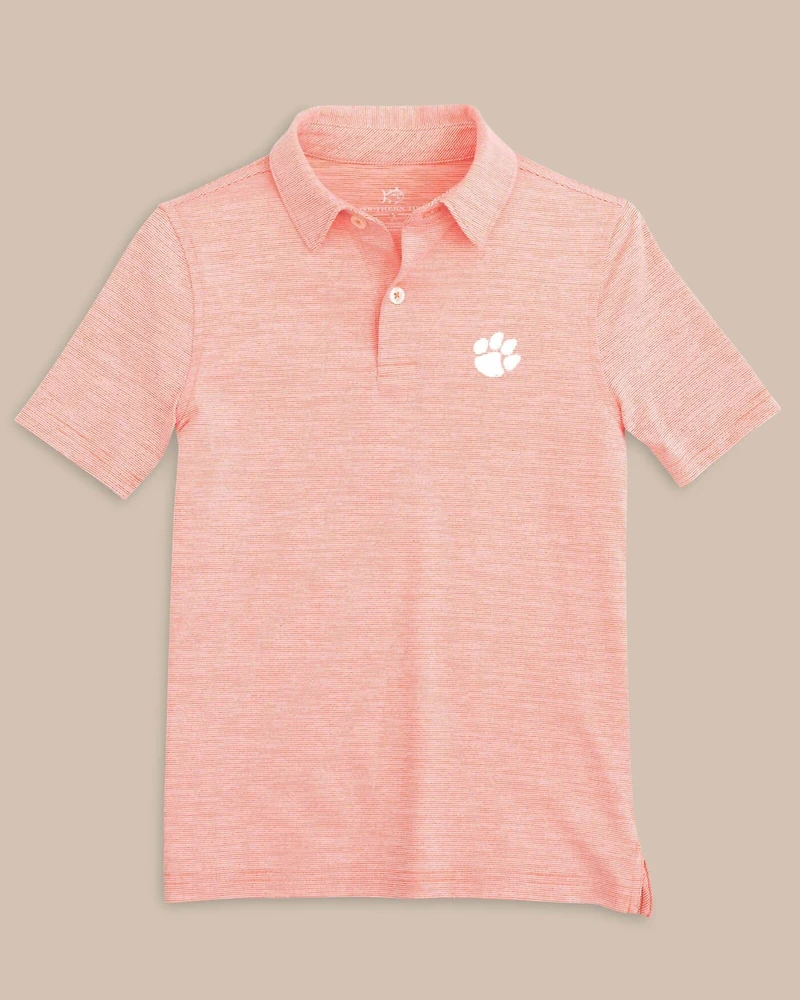 Clemson Tigers Boys Driver Spacedye Polo Shirt
