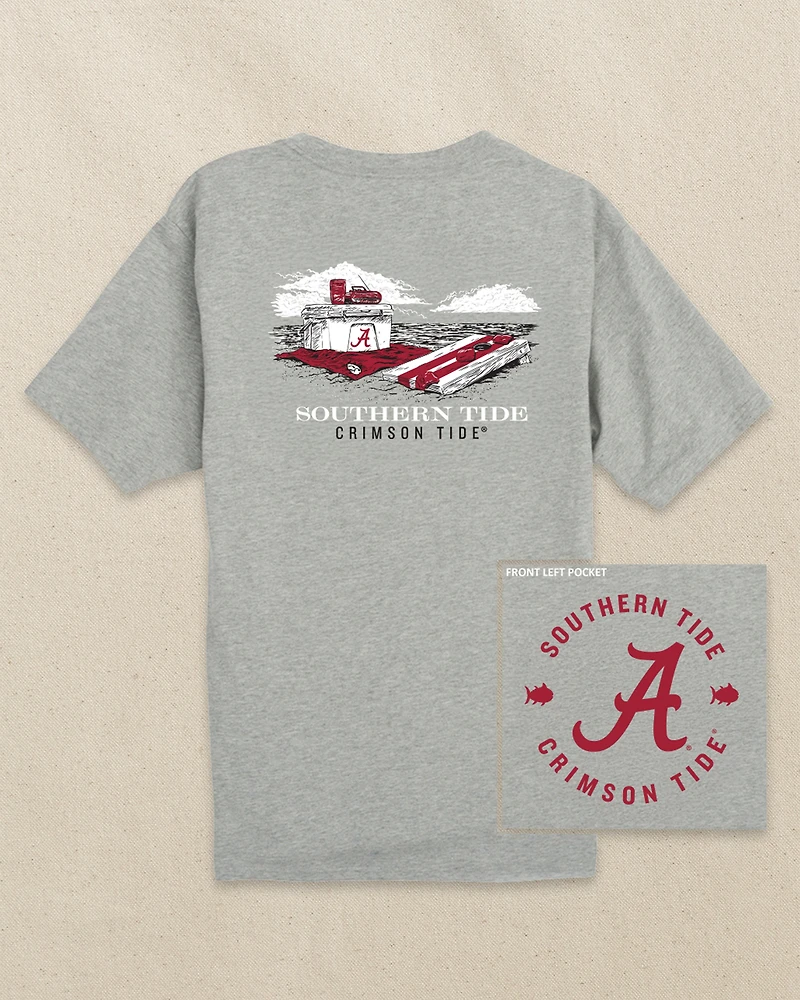 Alabama Crimson Tide Beach Cornhole Heather T-Shirt