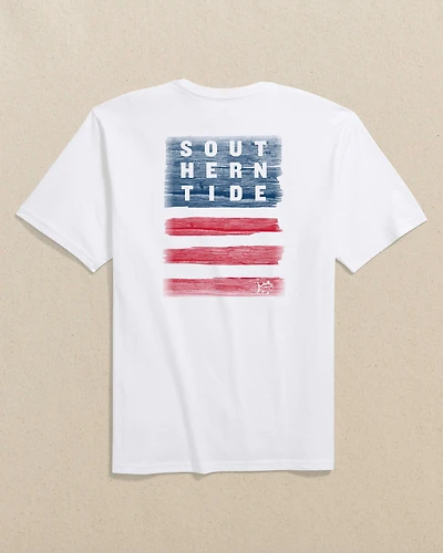 Americana Wooden Flag Short Sleeve T-Shirt