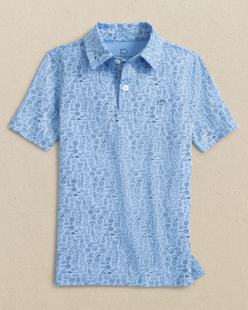 Boys Driver Finally Friday Printed Performance Polo