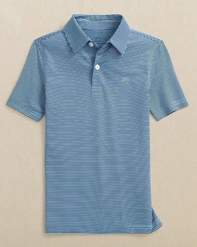 Boys Driver Meadowbrook Stripe Performance Polo