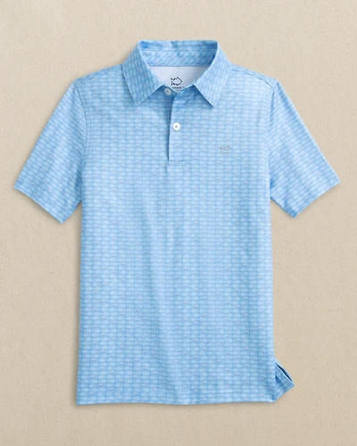 Boys Driver Skipping Jacks Printed Performance Polo