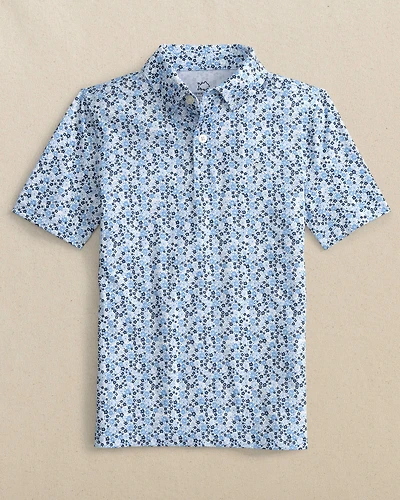 Boys Petal Party Printed Performance Polo