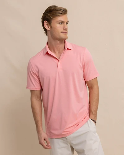 brrr°®-eeze Heather Performance Polo Shirt - Flamingo Pink