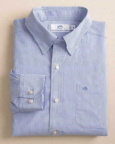 Charleston Granby Stripe Long Sleeve Sport Shirt