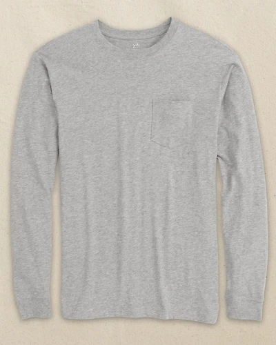 Classic Long Sleeve Pocket T-Shirt - Heather Grey