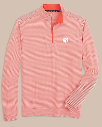 Clemson Tigers Cruiser Micro-Stripe Heather Quarter Zip
