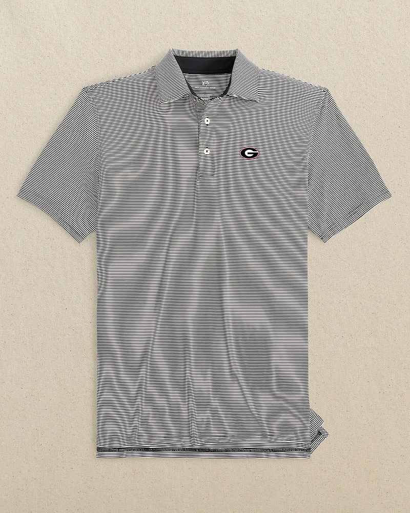 Georgia Bulldogs Oval G brrr°®-eeze Meadowbrook Stripe Polo