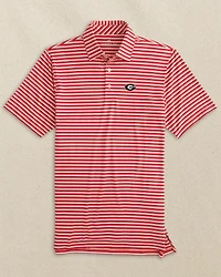 Georgia Bulldogs Oval G Heather Stripe Polo
