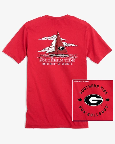 Georgia Bulldogs Oval G Skipjack Sailing T-Shirt