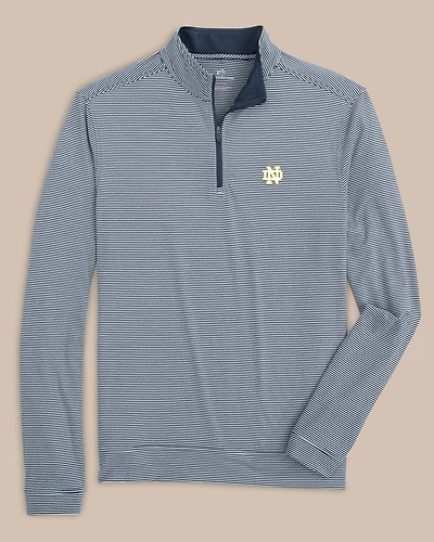 Notre Dame Fighting Irish Cruiser Micro-Stripe Heather Quarter Zip