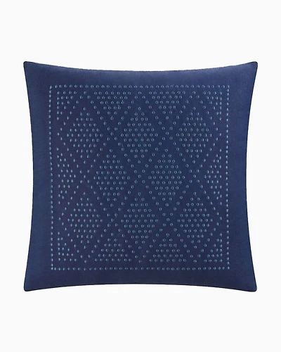 Southern Tide Diamond Geo Square Navy Decorative Pillow