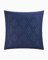 Southern Tide Diamond Geo Square Navy Decorative Pillow