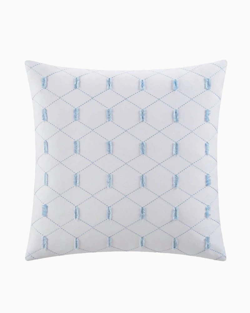 Southern Tide Southern Pines Square White Decorative Pillow