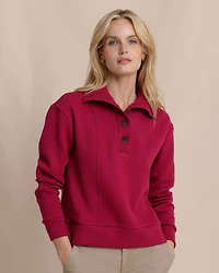 Tonya Button Mock Pullover