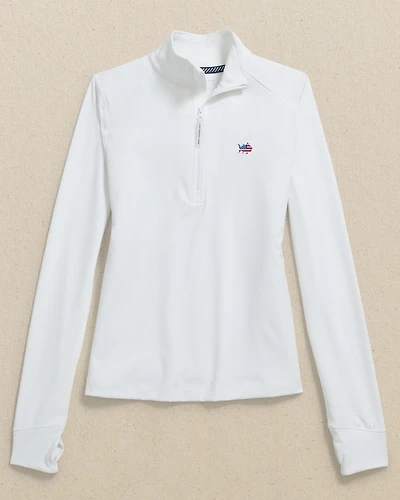 USA Flag Skipjack Women's Runaround Quarter Zip