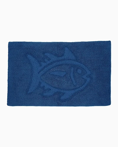 Reversible Skipjack Tonal Bath Rug - 20"W x 32"L