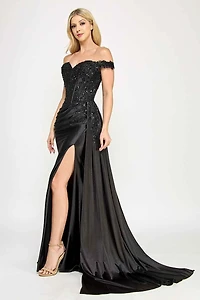 Off Shoulder Corset Long Dress
