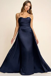 Sweetheart Maxi Dress With Layover
