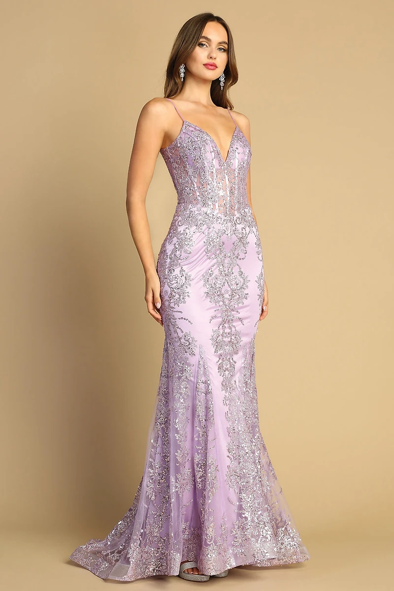 Fitted Corset Long Formal Dress