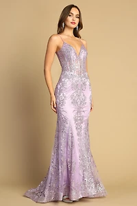 Fitted Corset Long Formal Dress