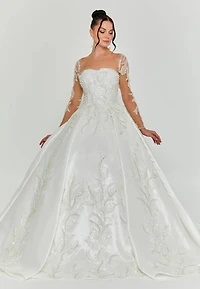 Long Sleeve Maxi Polyester Regular Wedding Dress